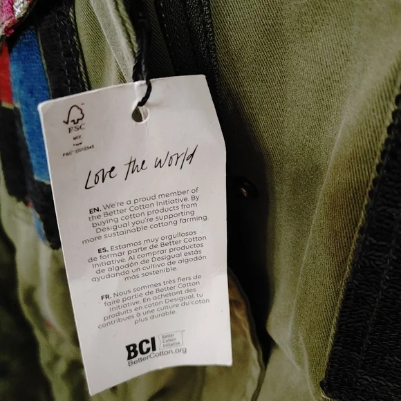 NWT Desigual Sequin Embroidered Military Hooded Jacket 2 in 1 Size 38 Small - Picture 4 of 8